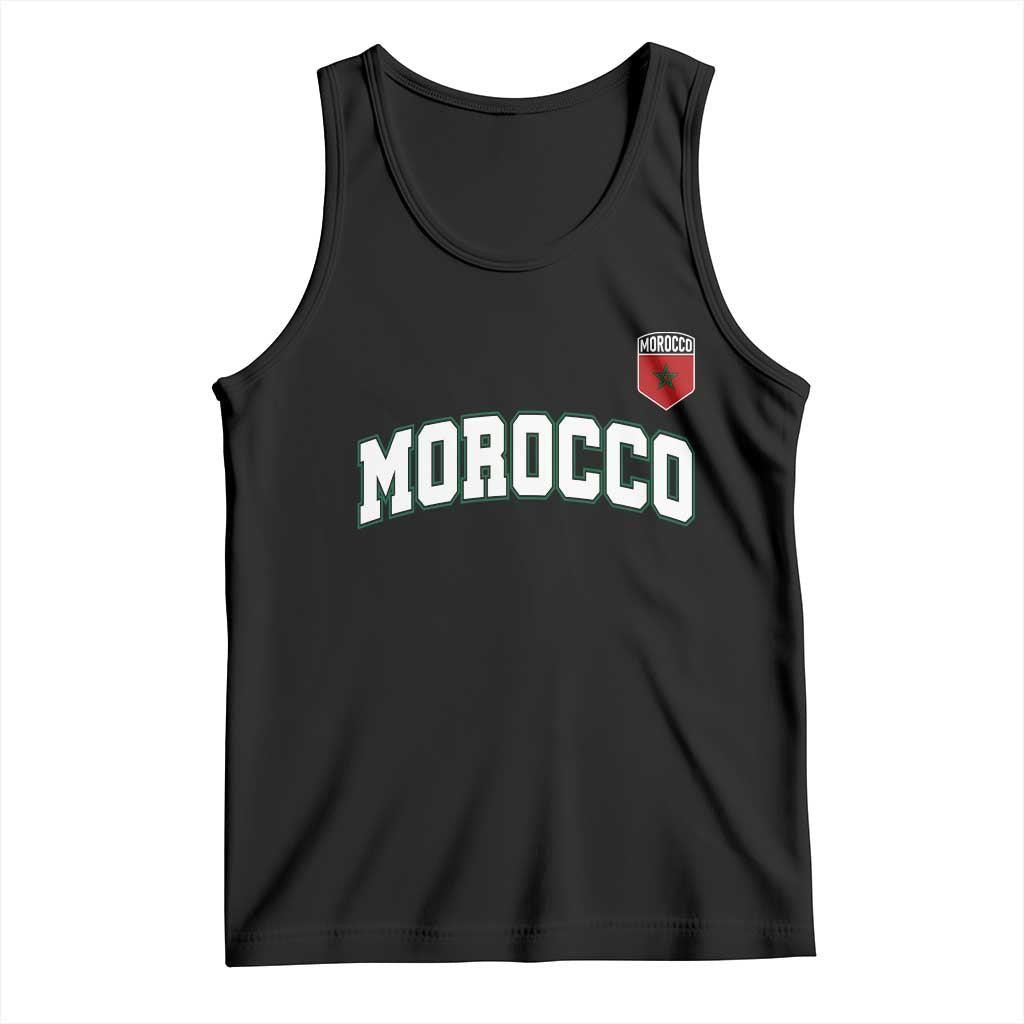 Morocco Moroccan Flag Vintage Pride Tank Top TS10 Black Print Your Wear