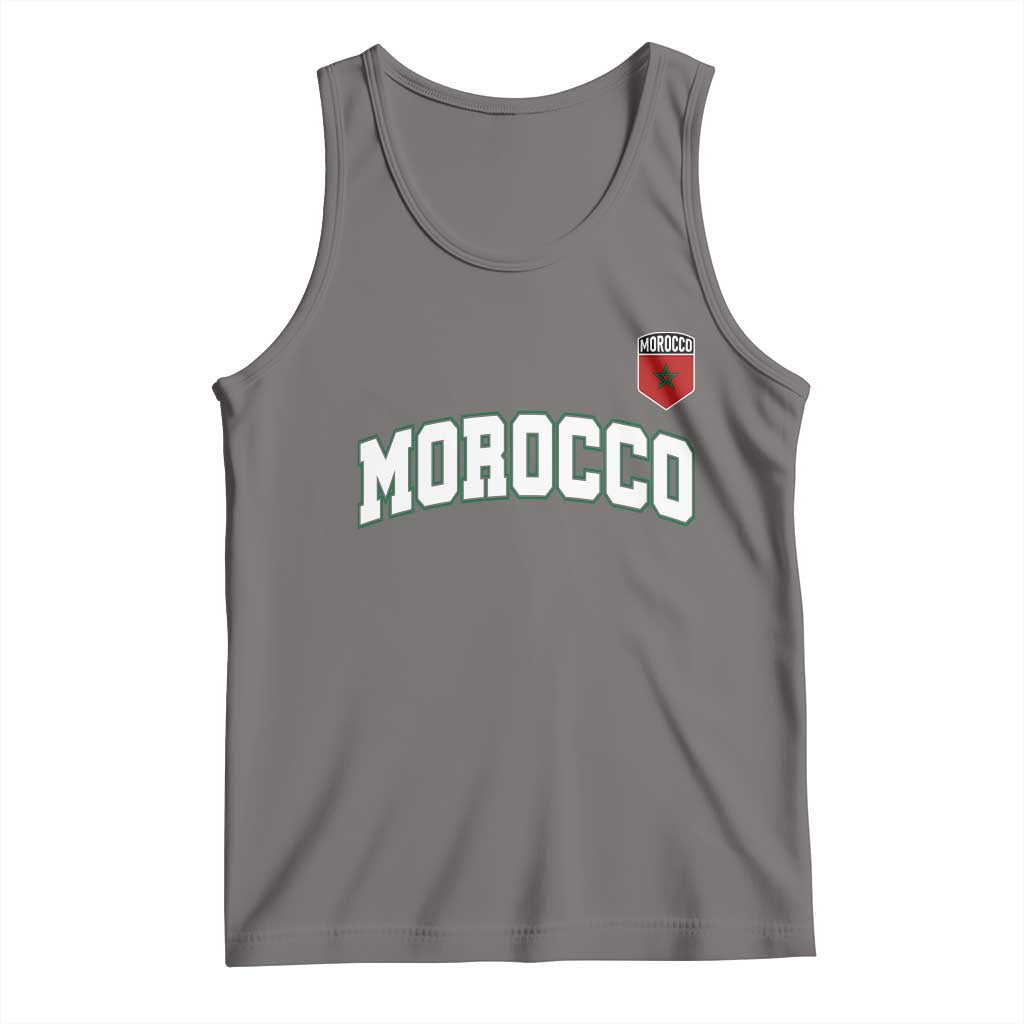 Morocco Moroccan Flag Vintage Pride Tank Top TS10 Deep Heather Print Your Wear