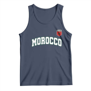 Morocco Moroccan Flag Vintage Pride Tank Top TS10 Navy Print Your Wear