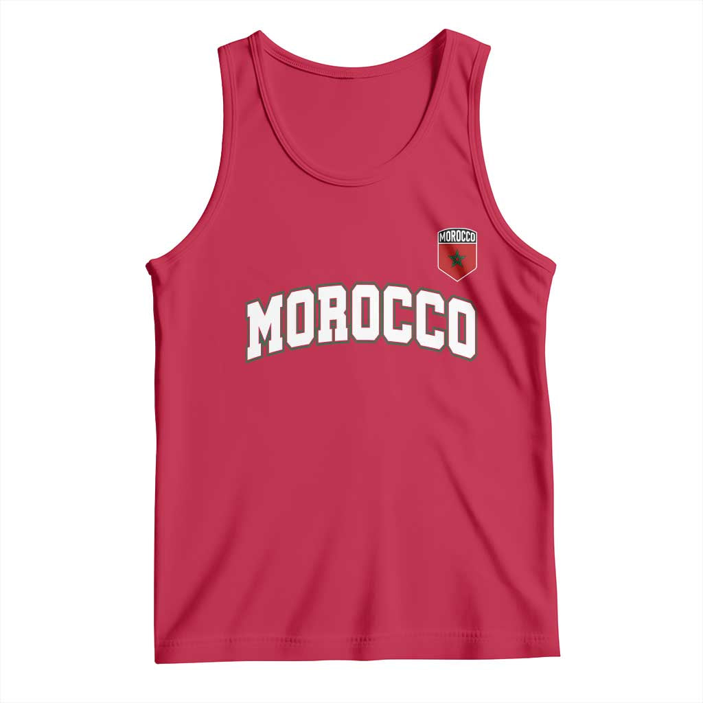 Morocco Moroccan Flag Vintage Pride Tank Top TS10 Red Print Your Wear
