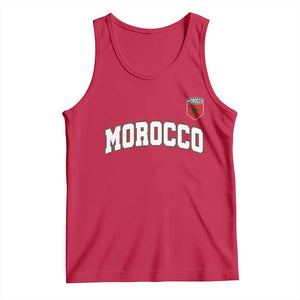 Morocco Moroccan Flag Vintage Pride Tank Top TS10 Red Print Your Wear