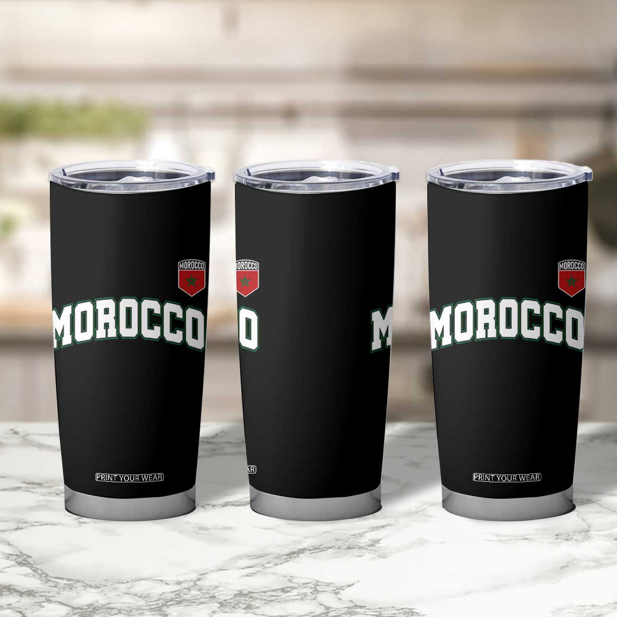Morocco Moroccan Flag Vintage Pride Tumbler Cup TS10 Print Your Wear
