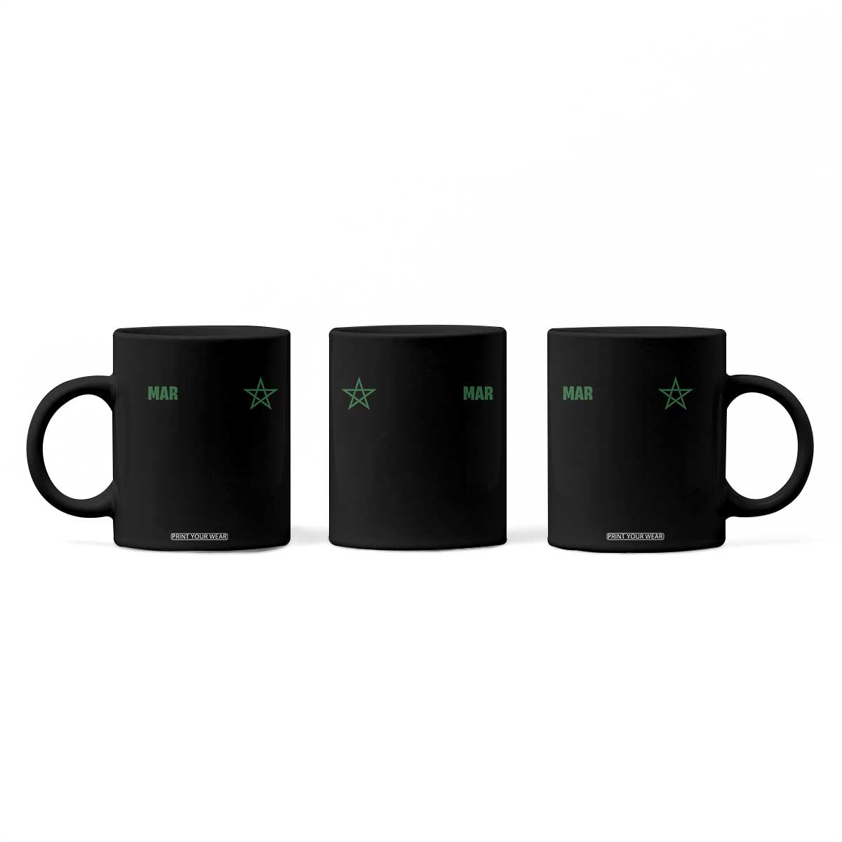 Morocco Coffee Mug Green Star Minimalist Patriotic Pride Gift for Proud Moroccan TS10 Print Your Wear
