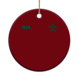 Morocco Ceramic Ornament Green Star Minimalist Patriotic Pride Gift for Proud Moroccan TS10 1pc Red Print Your Wear