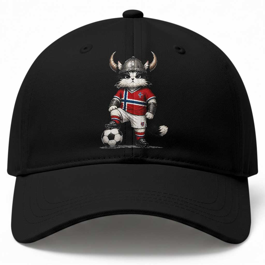 Norway Soccer Fan Baseball Cap Cute Viking Cat Norwegian Flag Nordic Football Lovers TS10 Print Your Wear