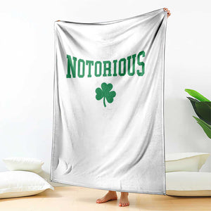 Irish Pride Boxing Fighting Notorious Throw Blanket Retro Shamrock Varsity Irish Lucky Clover Graphic TS10 Print Your Wear