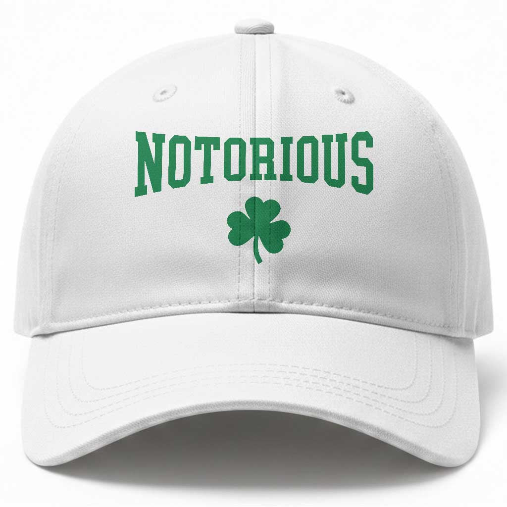 Irish Pride Boxing Fighting Notorious Baseball Cap Retro Shamrock Varsity Irish Lucky Clover Graphic TS10 Print Your Wear