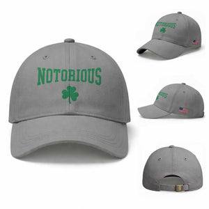 Irish Pride Boxing Fighting Notorious Baseball Cap Retro Shamrock Varsity Irish Lucky Clover Graphic TS10 Baseball Cap Universal Fit Sport Gray Print Your Wear