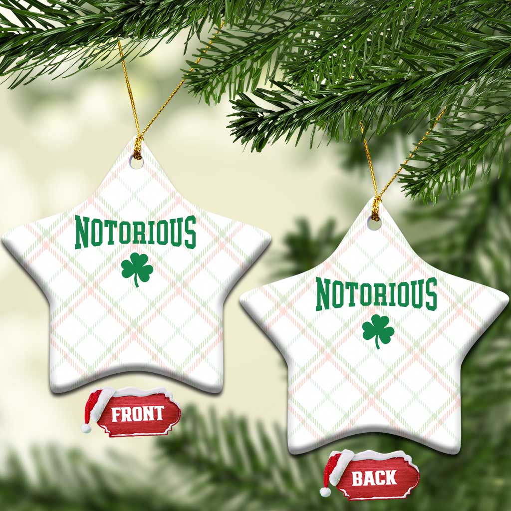 Irish Pride Boxing Fighting Notorious Ceramic Ornament Retro Shamrock Varsity Irish Lucky Clover Graphic TS10 Print Your Wear