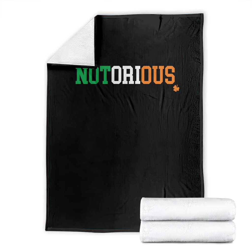 Irish Pride Boxing Fighting Notorious Throw Blanket Irish Flag Lucky Shamrock Graphic TS10 Black Print Your Wear