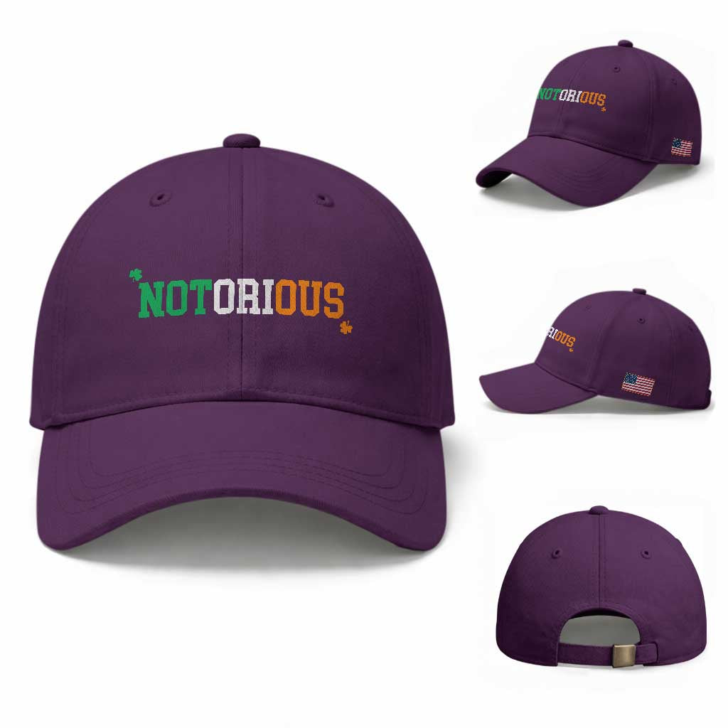 Irish Pride Boxing Fighting Notorious Baseball Cap Irish Flag Lucky Shamrock Graphic TS10 Baseball Cap Universal Fit Purple Print Your Wear