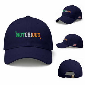 Irish Pride Boxing Fighting Notorious Baseball Cap Irish Flag Lucky Shamrock Graphic TS10 Baseball Cap Universal Fit Dark Blue Print Your Wear