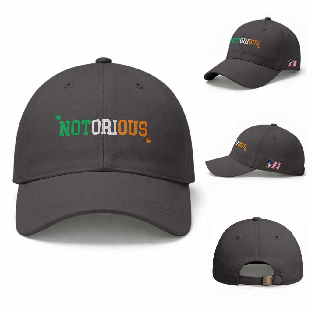 Irish Pride Boxing Fighting Notorious Baseball Cap Irish Flag Lucky Shamrock Graphic TS10 Baseball Cap Universal Fit Dark Gray Print Your Wear