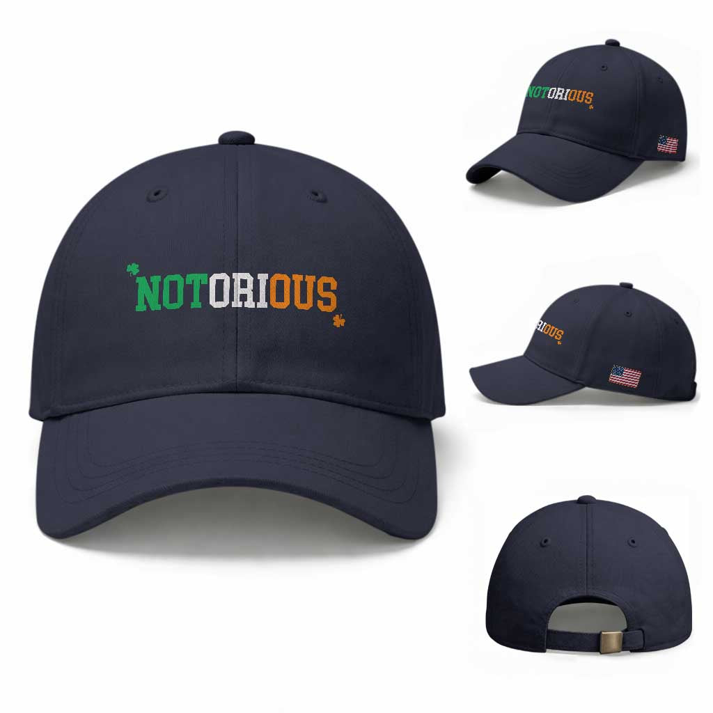 Irish Pride Boxing Fighting Notorious Baseball Cap Irish Flag Lucky Shamrock Graphic TS10 Baseball Cap Universal Fit Navy Print Your Wear