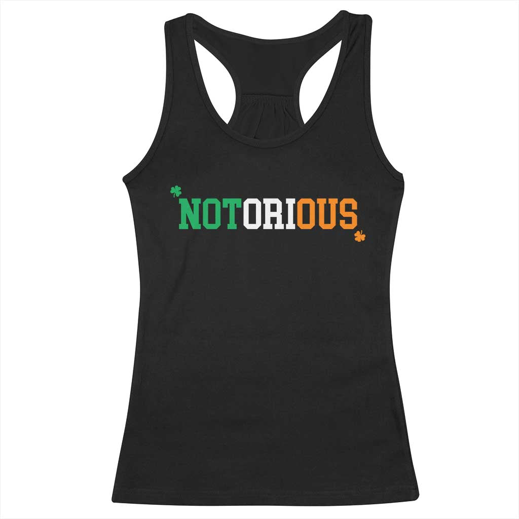 Irish Pride Boxing Fighting Notorious Racerback Tank Top Irish Flag Lucky Shamrock Graphic TS10 Black Print Your Wear