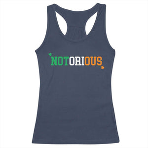 Irish Pride Boxing Fighting Notorious Racerback Tank Top Irish Flag Lucky Shamrock Graphic TS10 Navy Print Your Wear