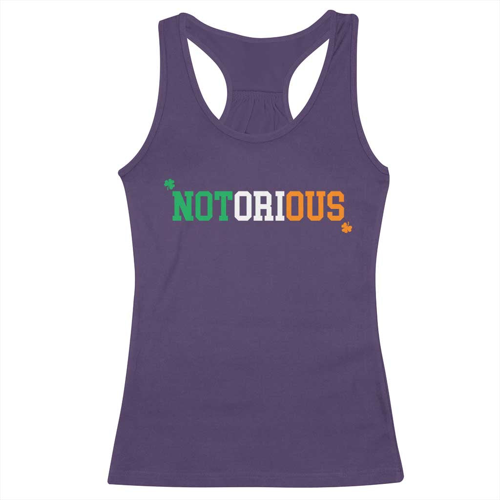 Irish Pride Boxing Fighting Notorious Racerback Tank Top Irish Flag Lucky Shamrock Graphic TS10 Purple Print Your Wear