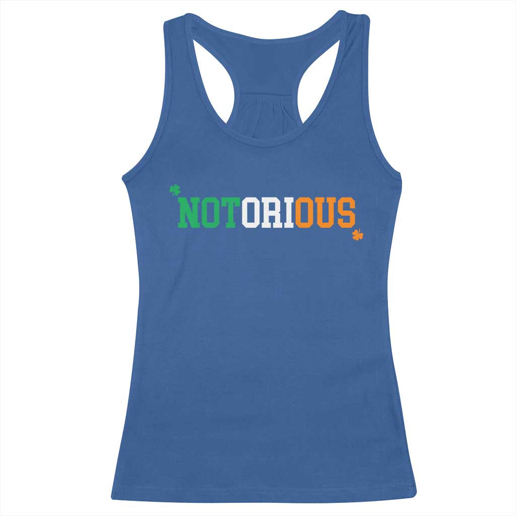 Irish Pride Boxing Fighting Notorious Racerback Tank Top Irish Flag Lucky Shamrock Graphic TS10 Royal Blue Print Your Wear