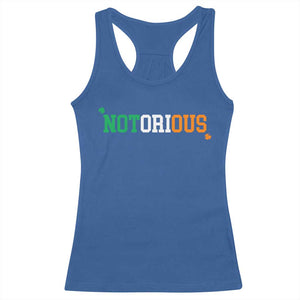 Irish Pride Boxing Fighting Notorious Racerback Tank Top Irish Flag Lucky Shamrock Graphic TS10 Royal Blue Print Your Wear