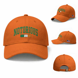 Vintage Irish Flag Notorious Baseball Cap Boxing Fans TS10 Baseball Cap Universal Fit Orange Print Your Wear