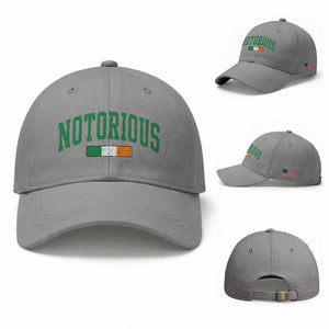 Vintage Irish Flag Notorious Baseball Cap Boxing Fans TS10 Baseball Cap Universal Fit Sport Gray Print Your Wear