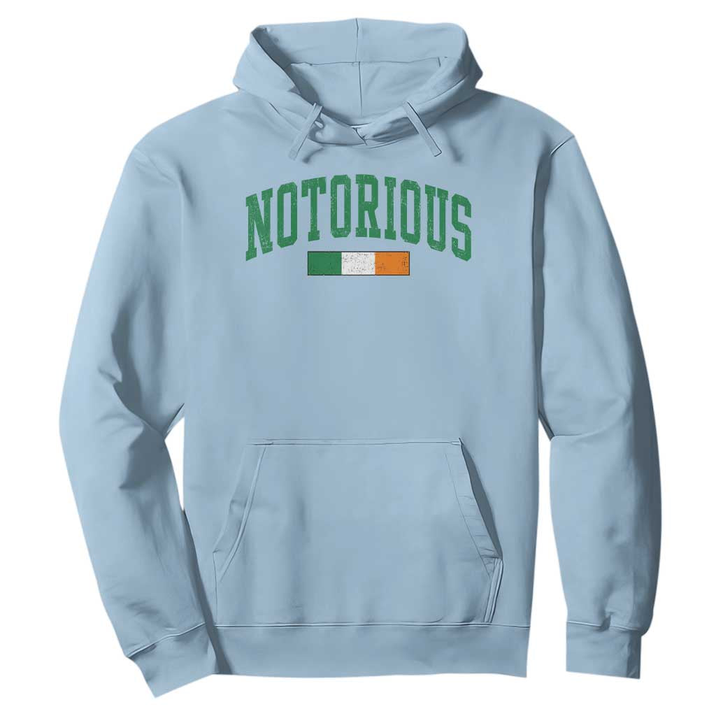 Vintage Irish Flag Notorious Hoodie Boxing Fans TS10 Light Blue Print Your Wear