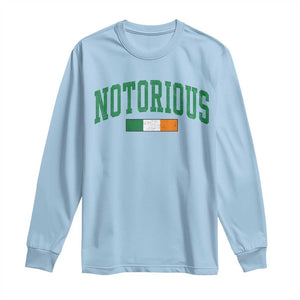 Vintage Irish Flag Notorious Long Sleeve Shirt Boxing Fans TS10 Light Blue Print Your Wear