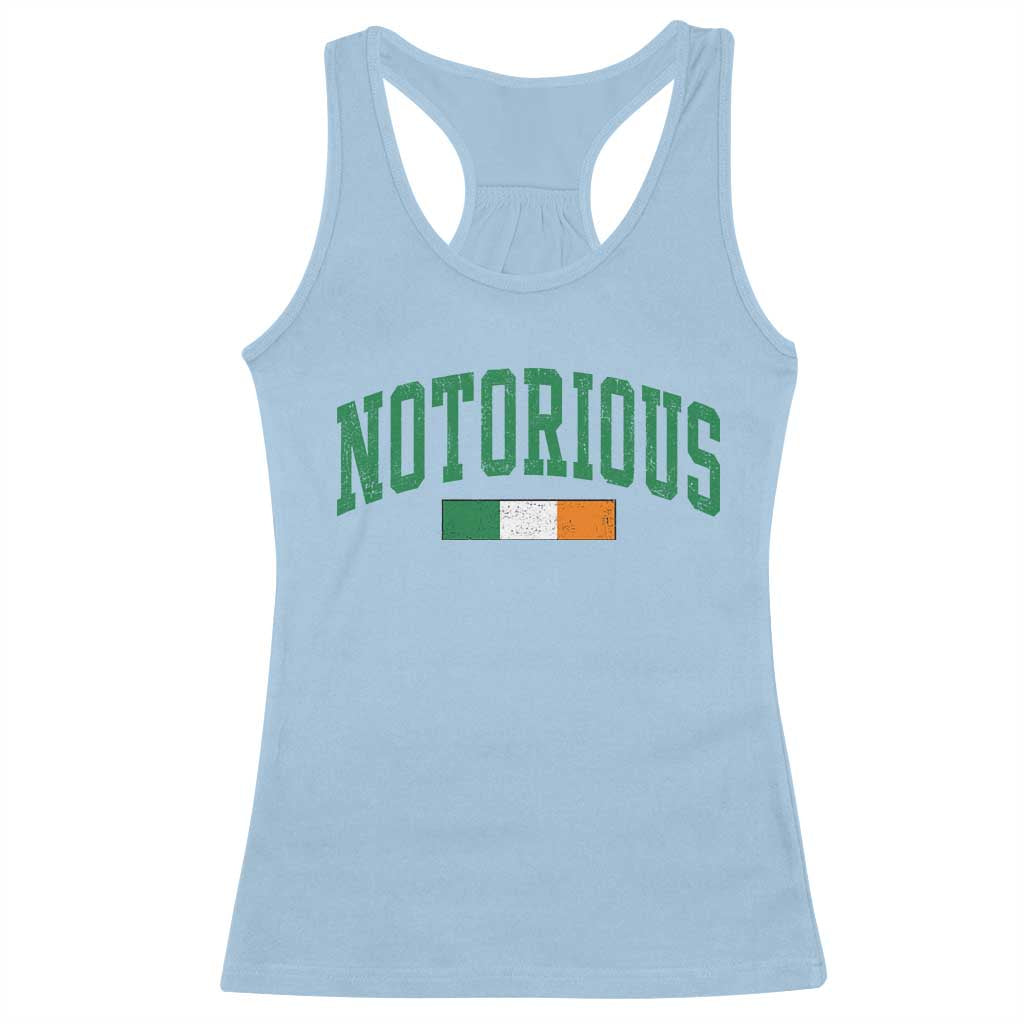 Vintage Irish Flag Notorious Racerback Tank Top Boxing Fans TS10 Light Blue Print Your Wear