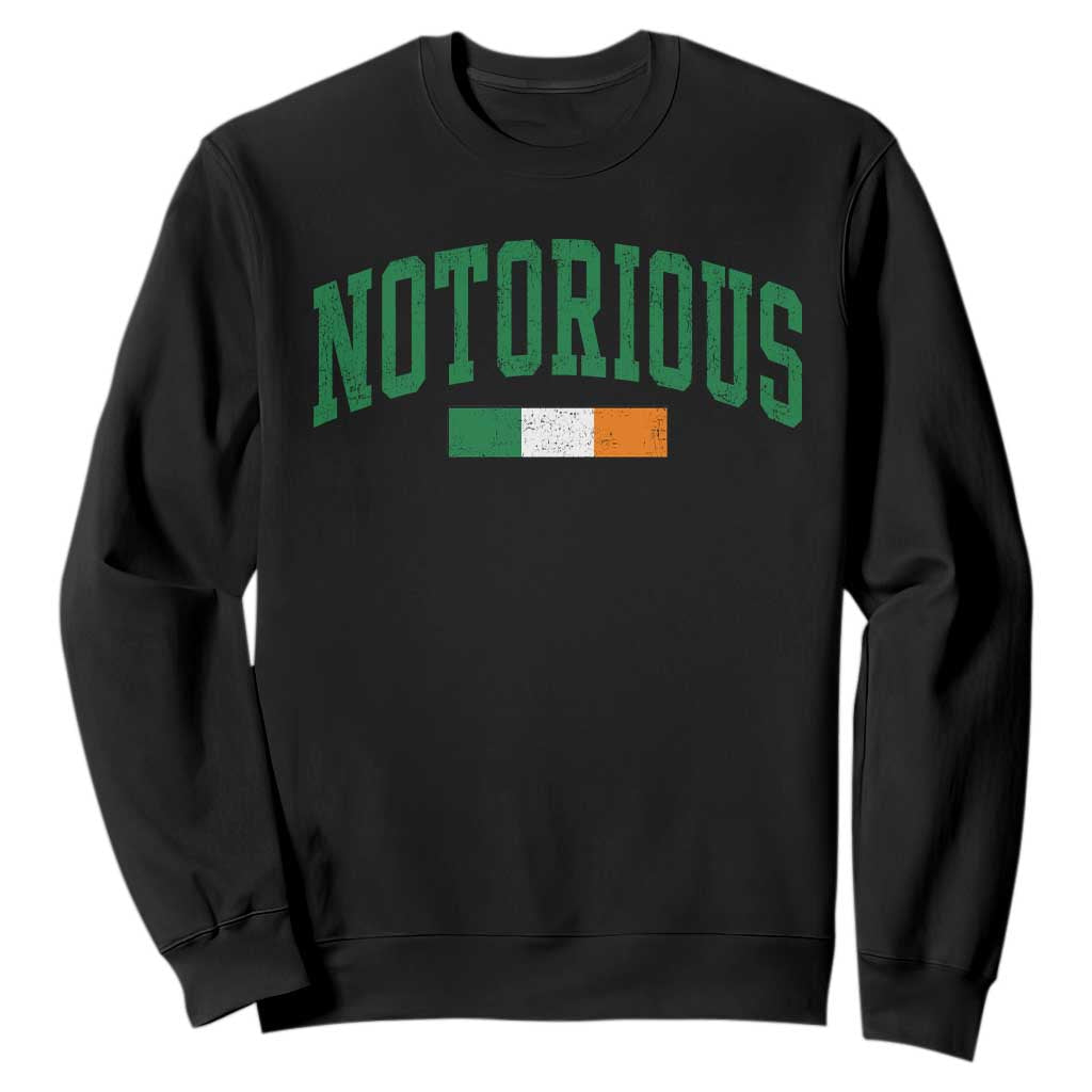 Vintage Irish Flag Notorious Sweatshirt Boxing Fans TS10 Black Print Your Wear