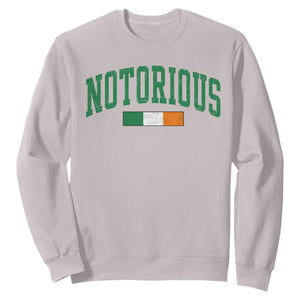Vintage Irish Flag Notorious Sweatshirt Boxing Fans TS10 Ice Gray Print Your Wear