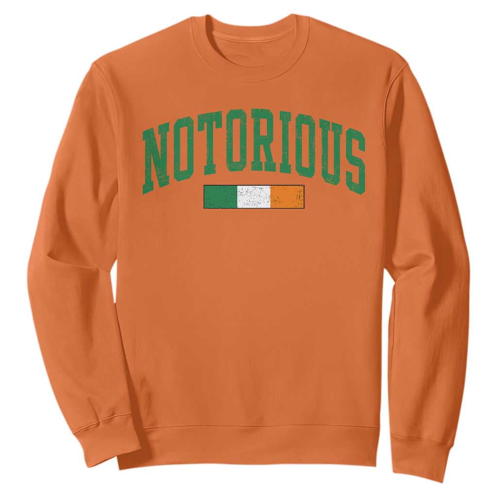 Vintage Irish Flag Notorious Sweatshirt Boxing Fans TS10 Orange Print Your Wear