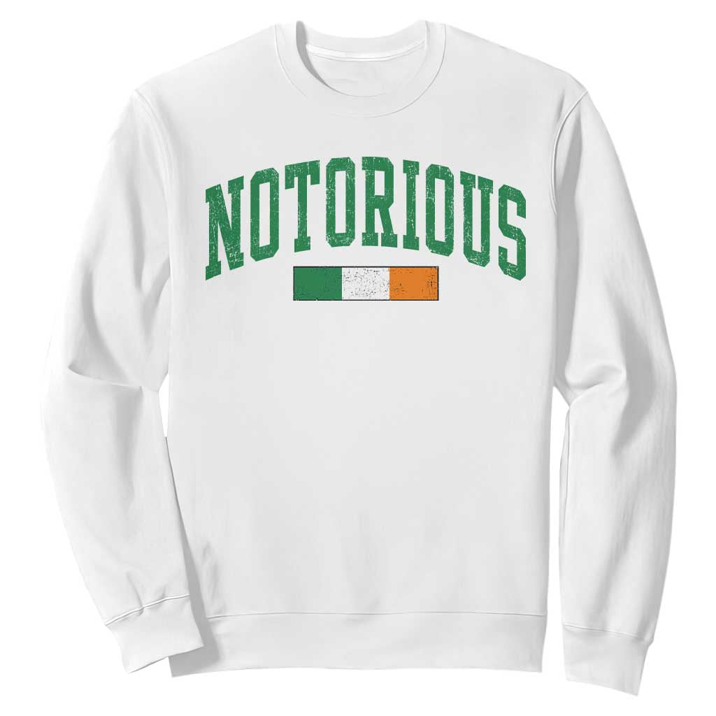 Vintage Irish Flag Notorious Sweatshirt Boxing Fans TS10 White Print Your Wear