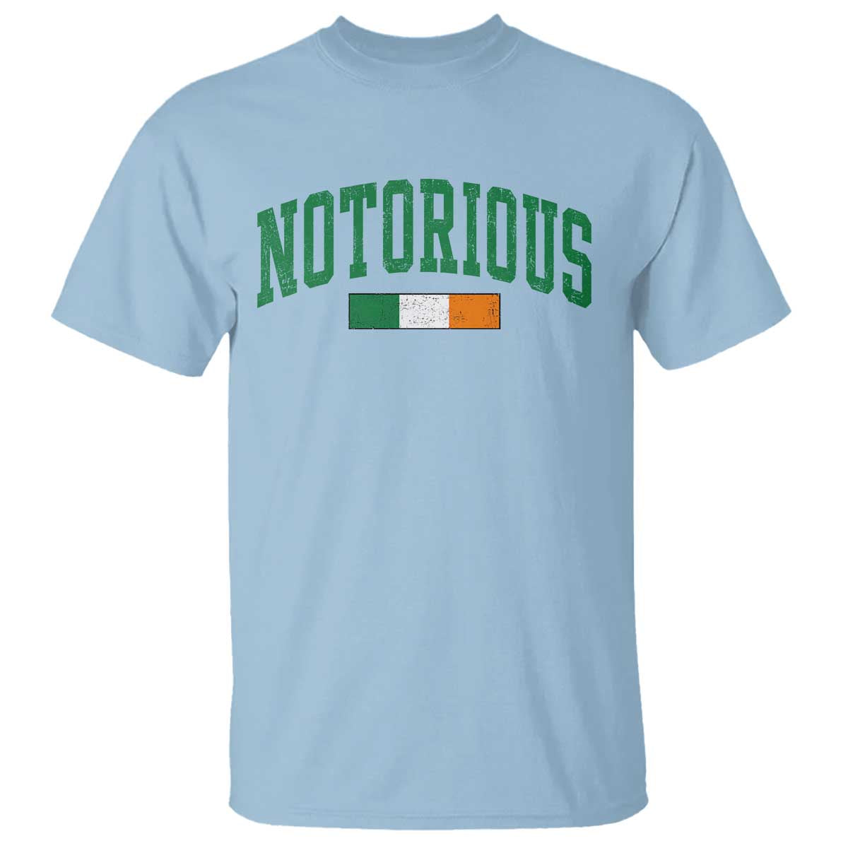 Vintage Irish Flag Notorious T Shirt Boxing Fans TS10 Light Blue Print Your Wear