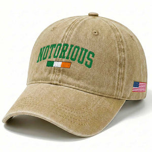 Vintage Irish Flag Notorious Washed Cotton Baseball Cap Boxing Fans TS10 Print Your Wear