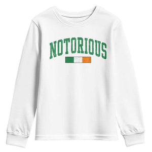 Vintage Irish Flag Notorious Youth Sweatshirt Boxing Fans TS10 White Print Your Wear