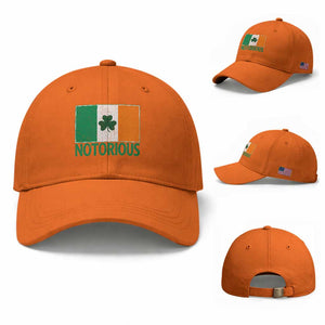 Irish Pride Boxing Fighting Notorious Baseball Cap Vintage Ireland Flag Irish Retro Throwback TS10 Baseball Cap Universal Fit Orange Print Your Wear