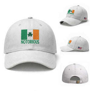 Irish Pride Boxing Fighting Notorious Baseball Cap Vintage Ireland Flag Irish Retro Throwback TS10 Baseball Cap Universal Fit White Print Your Wear
