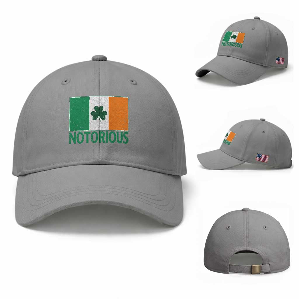Irish Pride Boxing Fighting Notorious Baseball Cap Vintage Ireland Flag Irish Retro Throwback TS10 Baseball Cap Universal Fit Sport Gray Print Your Wear