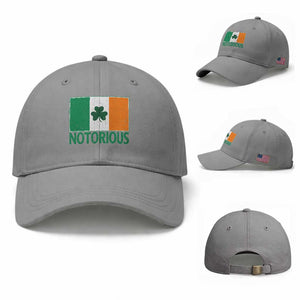 Irish Pride Boxing Fighting Notorious Baseball Cap Vintage Ireland Flag Irish Retro Throwback TS10 Baseball Cap Universal Fit Sport Gray Print Your Wear