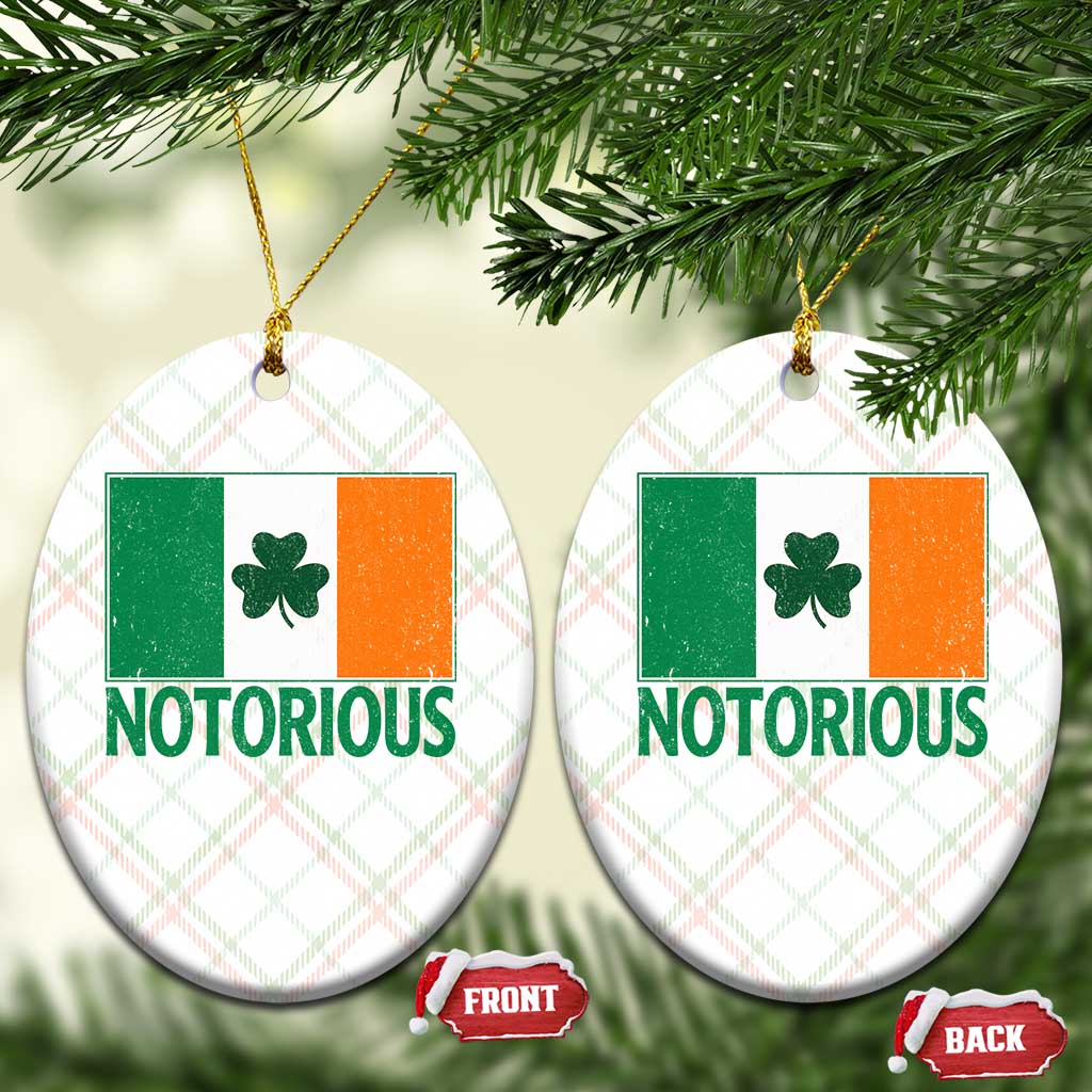 Irish Pride Boxing Fighting Notorious Ceramic Ornament Vintage Ireland Flag Irish Retro Throwback TS10 Print Your Wear