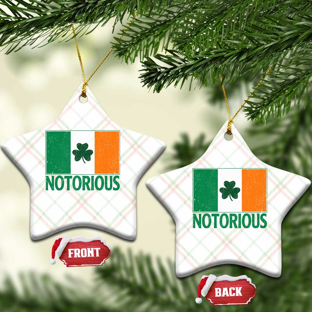 Irish Pride Boxing Fighting Notorious Ceramic Ornament Vintage Ireland Flag Irish Retro Throwback TS10 Print Your Wear