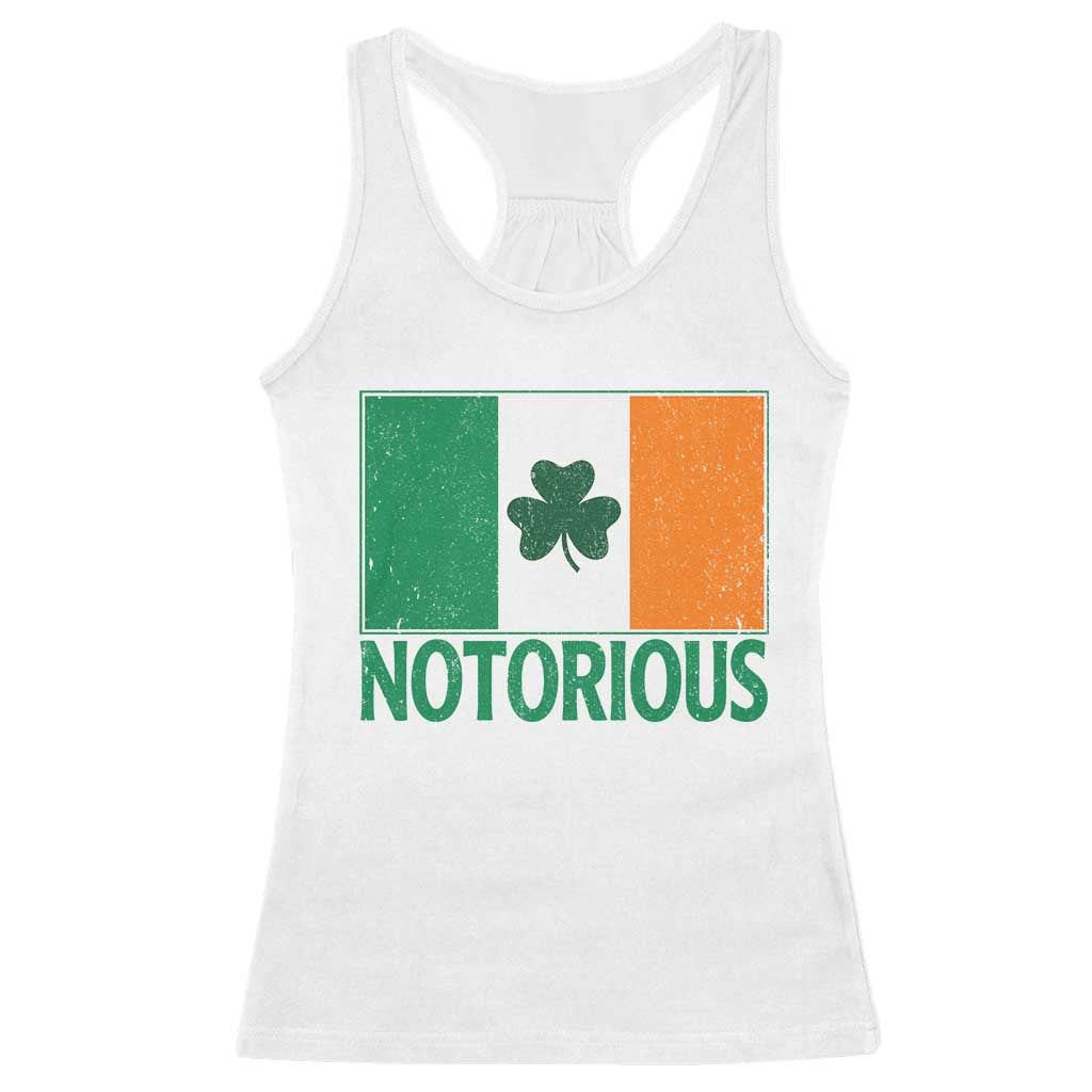 Irish Pride Boxing Fighting Notorious Racerback Tank Top Vintage Ireland Flag Irish Retro Throwback TS10 White Print Your Wear