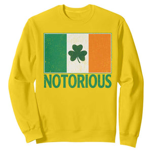 Irish Pride Boxing Fighting Notorious Sweatshirt Vintage Ireland Flag Irish Retro Throwback TS10 Daisy Print Your Wear
