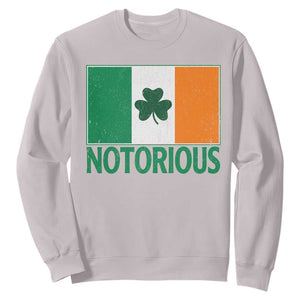 Irish Pride Boxing Fighting Notorious Sweatshirt Vintage Ireland Flag Irish Retro Throwback TS10 Ice Gray Print Your Wear