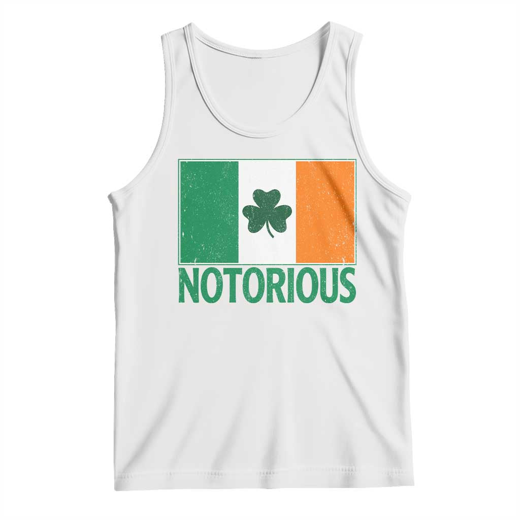 Irish Pride Boxing Fighting Notorious Tank Top Vintage Ireland Flag Irish Retro Throwback TS10 White Print Your Wear