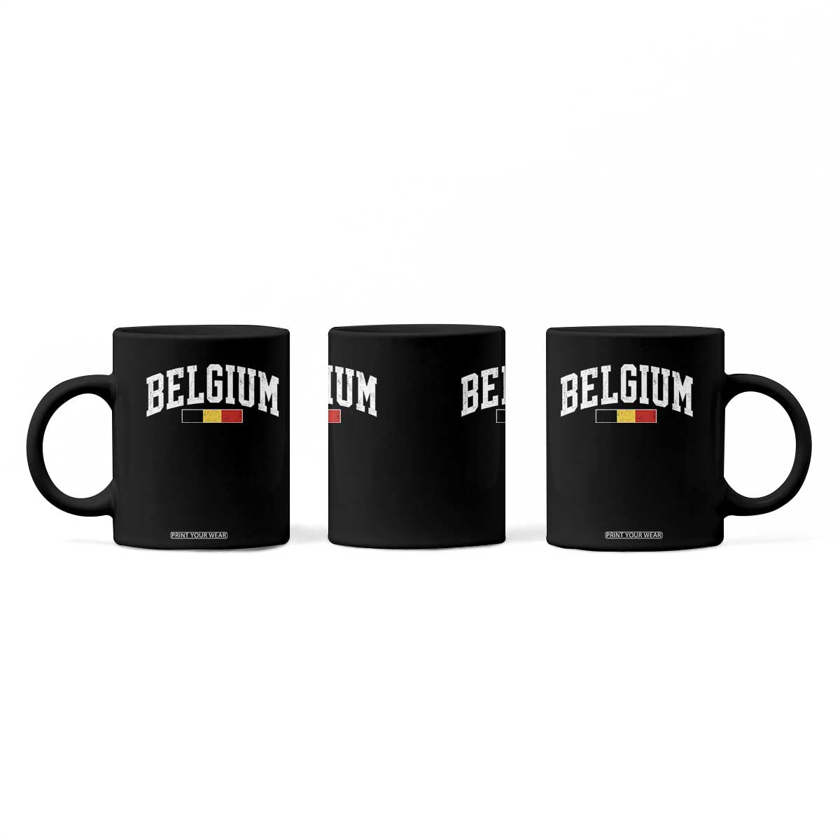 Vintage Belgium Flag Graphic Coffee Mug Belgian Pride Patriotic Gift TS10 Print Your Wear