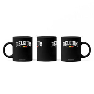 Vintage Belgium Flag Graphic Coffee Mug Belgian Pride Patriotic Gift TS10 Print Your Wear