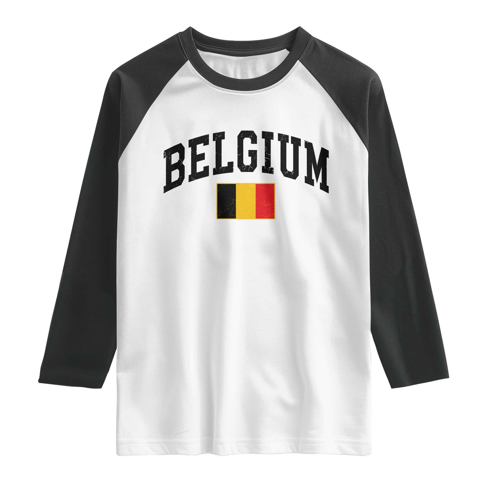 Vintage Belgium Raglan Shirt Belgian Soccer Football Pride Gift for Fans TS10 White Black Print Your Wear