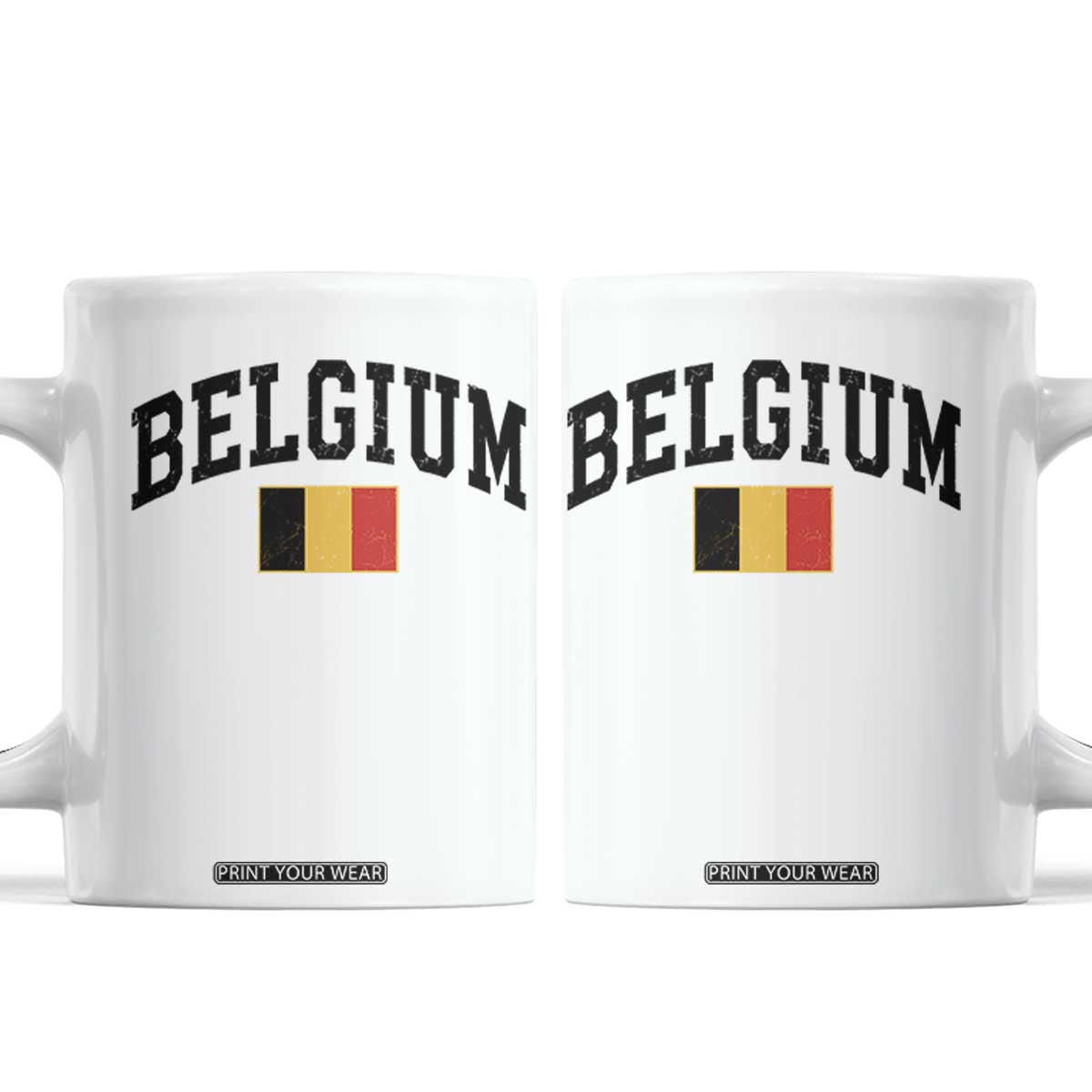 Vintage Belgium Coffee Mug Belgian Soccer Football Pride Gift for Fans TS10 White Print Your Wear