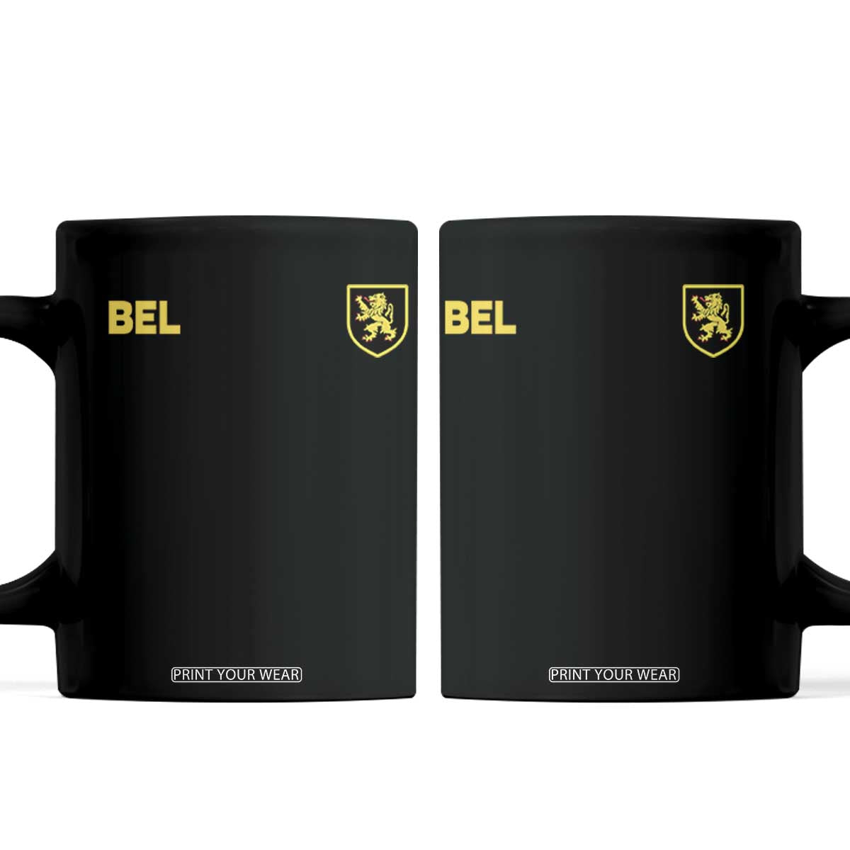 Vintage Belgium Coffee Mug Belgian Football Pride Belgium Lion Crest Soccer Graphic TS10 Black Print Your Wear